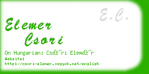 elemer csori business card